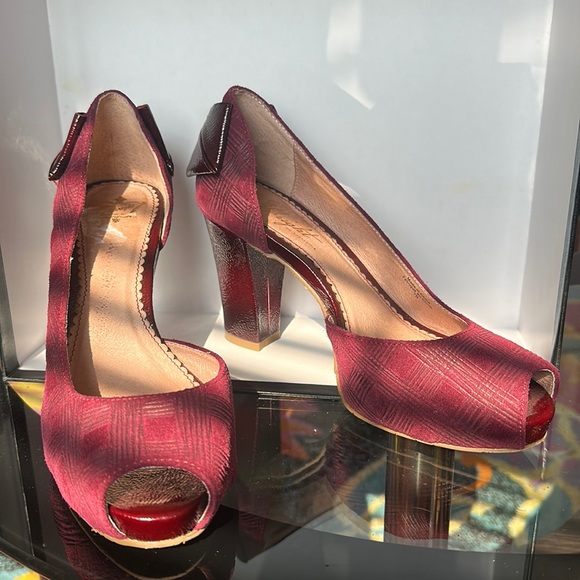 Anthropologie x Miss Albright Chunky Heel Size 7 - Picture 1 of 3